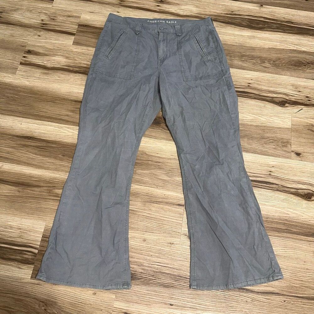 American Eagle gray 14 flare lightweight hip hop pants